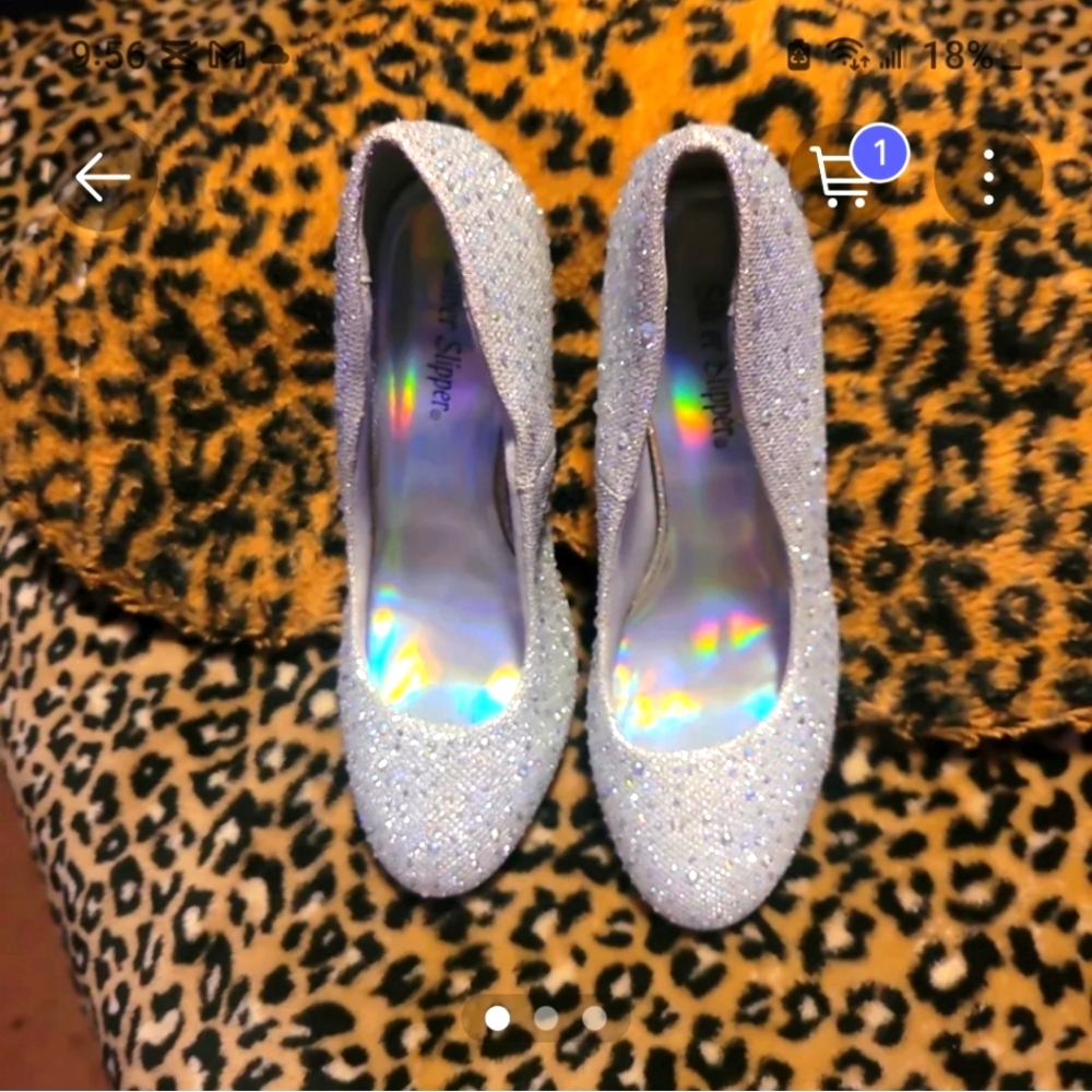 NWOT Elegant Silver Women's Shoes